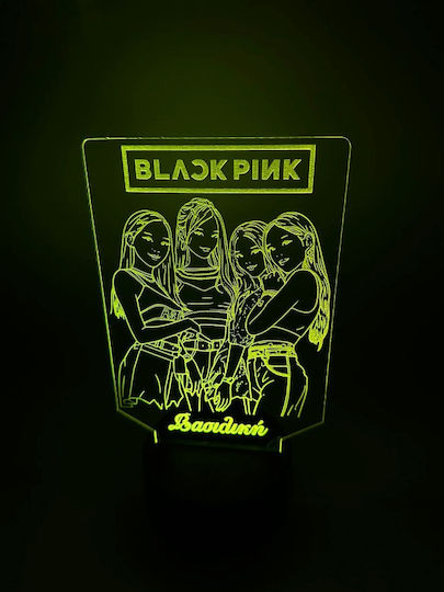 Kinder Dekorative Lampe Blackpink Lila 20x12cm