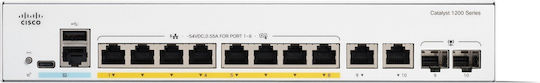 Cisco Catalyst C1200-8FP-2G Managed L2 Switch with 10 Gigabit (1Gbps) Ethernet Ports and 2 SFP Ports