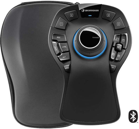 3D Connexion SpaceMouse Pro Безжична Ергономична Мишка Черна