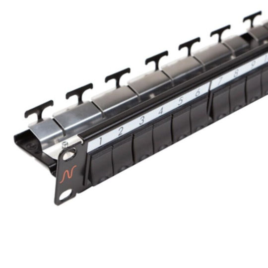 Nexans Patch Panel Keystone 24 Θυρών Μαύρο