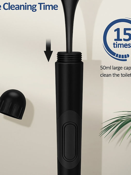 Ceramic Toilet Brush Black