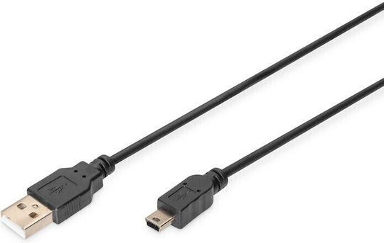 Digitus 1.8m USB 2.0 Cable A-Male to mini B-Male (AK-300130-018-S)