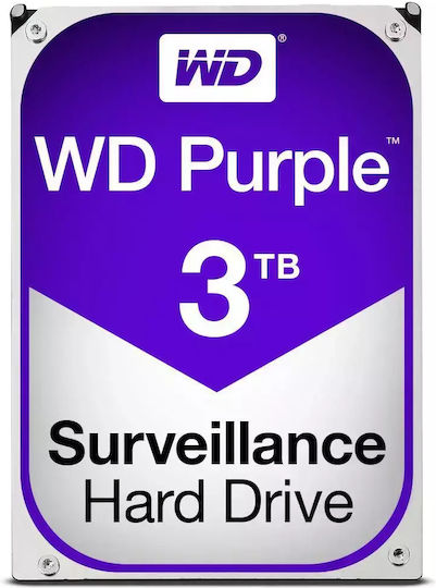 Western Digital Purple Surveillance 3TB HDD Hard Drive 3.5" SATA III 5400rpm with 64MB Cache for Recorder WD30PURX