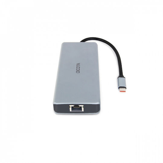 Dicota USB-C Docking Station with HDMI 4K PD Ethernet Silver (D32065)