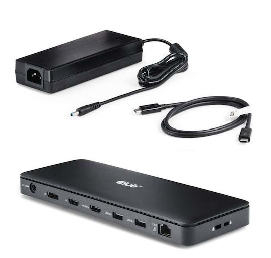 Club3D Thunderbolt 4 Docking Station with HDMI/DisplayPort 4K PD Ethernet Black (CSV-1582)