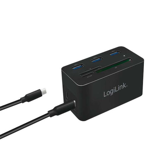 LogiLink USB-C Docking Station με HDMI 4K PD Ethernet Μαύρο (UA0370)