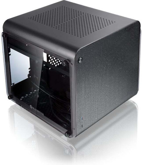 Raijintek Metis EVO TGS Gaming Mini-Turm Computergehäuse mit Seitenfenster Schwarz
