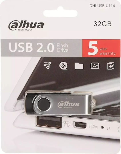 Dahua 32GB USB 2.0 Stick Μαύρο