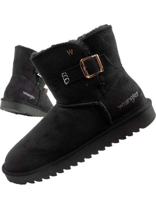 Suede Kids Boots Black