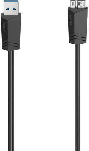 Hama USB-A USB 3.0 Micro-B Kabel 0,75 m 200626 Schwarz
