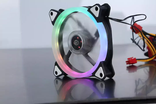 Marvo FN-14 Case Fan 120mm (1100rpm / 30.82cfm) with RGB Lighting and 4-Pin Molex Connection