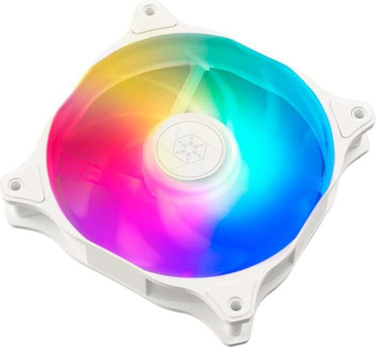 Silverstone Air Blazer 120RW Case Fan (2200rpm / 93.97cfm) with ARGB Lighting and 4-Pin PWM Connection White