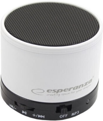 Esperanza Ritmo Bluetooth-Lautsprecher 3W mit Radio und Akkulaufzeit bis zu 2 Stunden Weiß