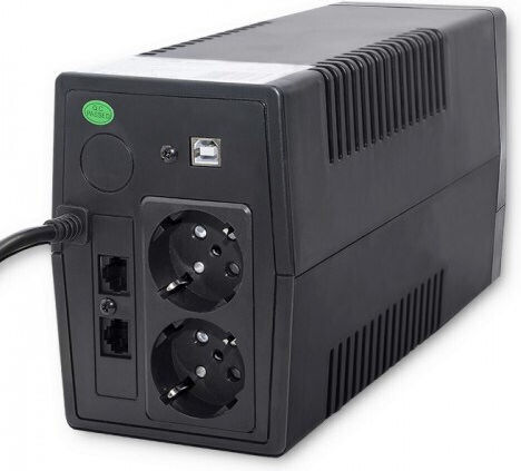 Qoltec 53979 UPS Linie-interaktiv 850VA 480W mit 2 Schuko Steckdosen