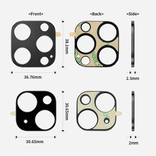 Titanium Alloy Kameraobjektivschutz für iPhone 13 / 13 Mini Silber