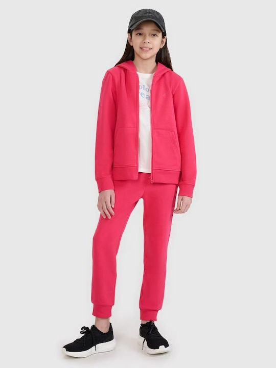 Cardigan pentru copii De bumbac cu Glugă Roz