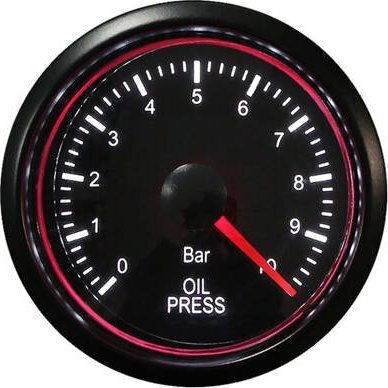 Auto Gauge Αναλογικό Όργανο Ρολόι και Πίεση Λαδιού Αυτοκινήτου 52mm