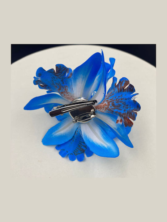 Nupfische Orchidee Haarblume Stoffblau Paranyfakia Clip Brosche Orchidee