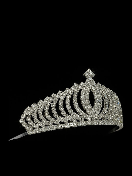 Silver-Plated Children's-Teen's Tiara Starry Crystals