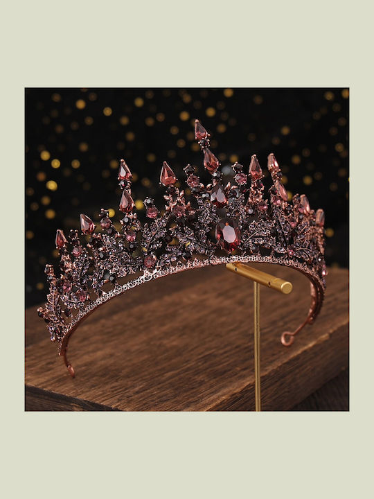 Very Beautiful Bridal Tiara Burgundy Baroque Style Vintage Vanda
