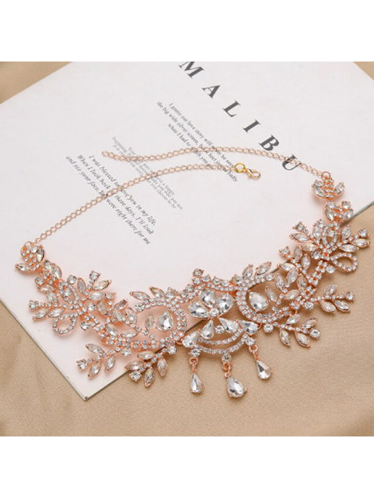 Bridal Accessories Headpiece Forehead Crystals Silver Gold or Rose Gold Bride Wedding Myrto