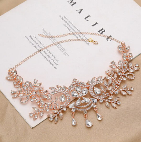 Bridal Accessories Headpiece Forehead Crystals Silver Gold or Rose Gold Bride Wedding Myrto