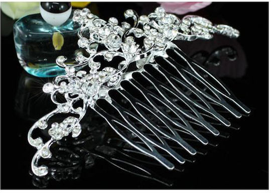 Clemă De Păr De Mireasă Elegantă Argintie Cu Cristale Swarovski Vivienne