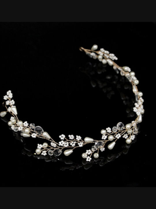 Bridal Hair Decoration Vine Gold Pearls Crystals Bonita