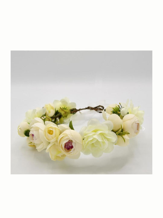 Women's Hair Accessory Wreath Ivory Flowers Blossom