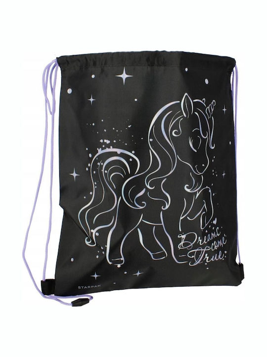 Starpak Kinder Rucksack Beuteltasche Schwarz