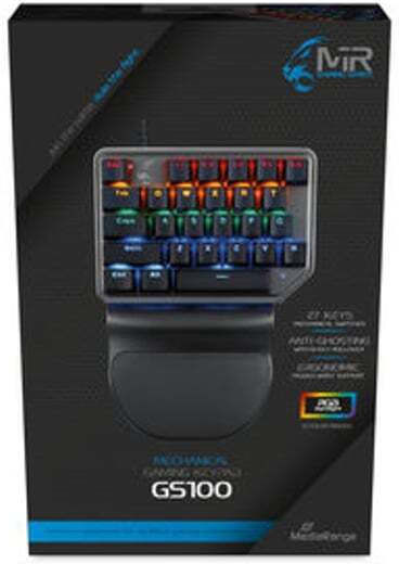 MediaRange MR GS100 Gaming KeyPad mit Benutzerdefiniert Schaltern und RGB-Beleuchtung (Englisch UK)