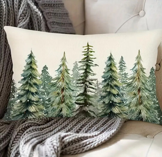 By Queen Limited Festive Edition Μαξιλαροθήκη Winter Forest Serenity 50x30εκ