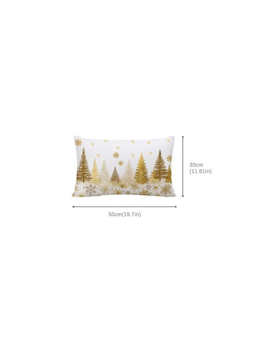 By Queen Limited Festive Edition Μαξιλαροθήκη Χρυσαφένιο Δάσος 50x30εκ