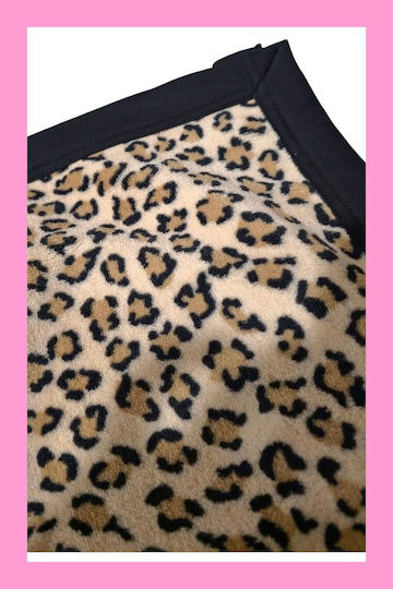 Harmony Leopard Κουβέρτα Fleece Διπλή 210x160εκ. Leopard