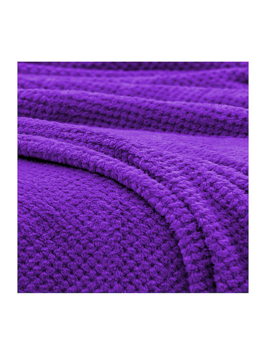 Lino Home Napnest Pătură Fleece Supradublă 220x240 cm Violet