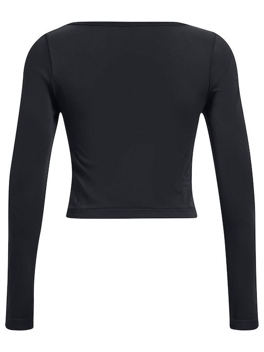 Under Armour Seamless Γυναικεία Ισοθερμική Μακρυμάνικη Μπλούζα Μαύρη