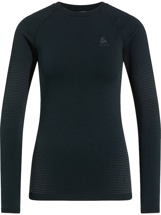 Odlo Performance Warm Eco Γυναικεία Ισοθερμική Μακρυμάνικη Μπλούζα Compression Μαύρη