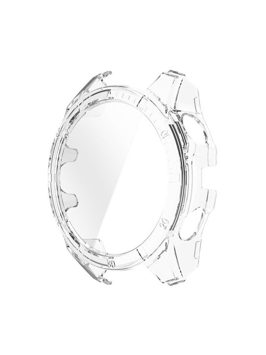Пластмасов Калъф със Стъкло в Прозрачен цвят за Garmin Fenix 8 Solar (51mm)