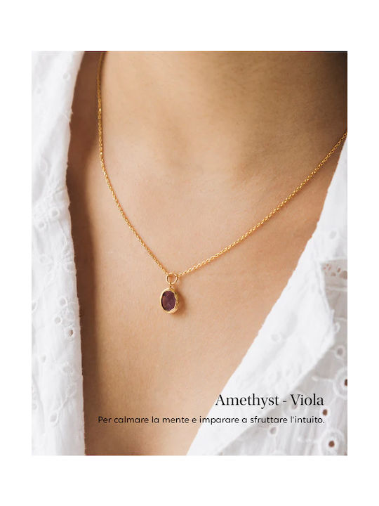 My Jolie Candle Power Stones Gold Necklace Kerze Schmuck Kette Überraschen Amethyste
