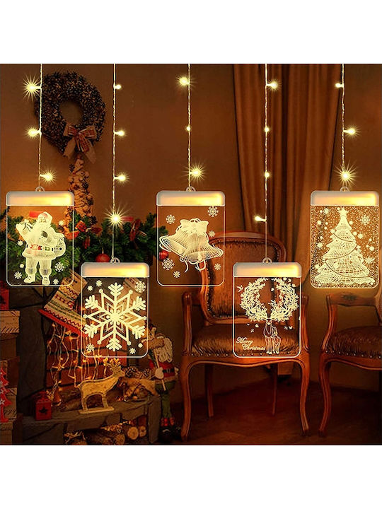 Verk Group Dreidimensionale Dekoration Fenster Weihnachtsaufkleber Weihnachtslichter 5907451338292