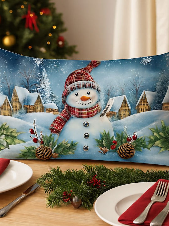 By Queen Limited Festive Edition Pillow Case Snowman Village 50x30cm