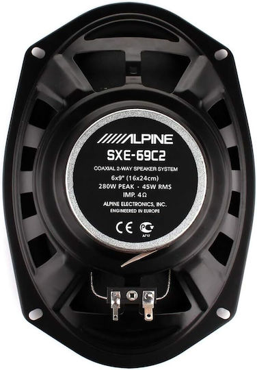 Alpine Σετ Ηχεία Αυτοκινήτου Ομοαξονικά 6x9" με 45W RMS (2 Δρόμων)