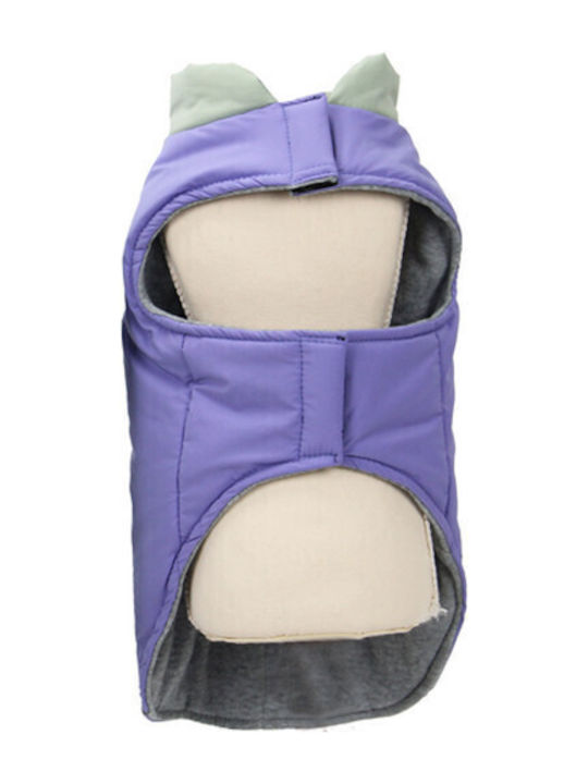 Glee Hundemantel Lila Mittel mit Rückenlänge 28 cm.