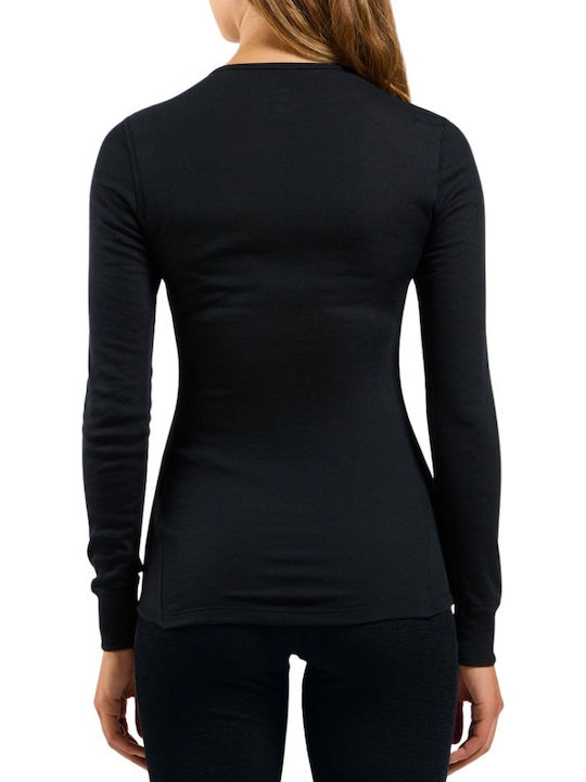 Odlo Active Warm Γυναικεία Ισοθερμική Μακρυμάνικη Μπλούζα Μαύρη