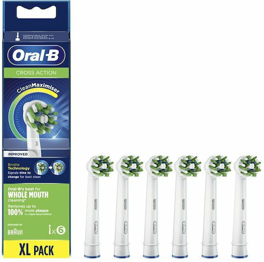 Oral-B CrossAction CleanMaximizer Electric Toothbrush Replacement Heads 6pcs