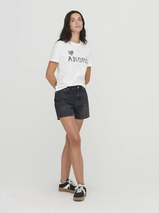 Women's T-shirt Animal Print White