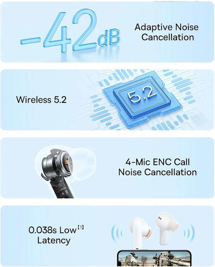 Baseus Bowie M2 In-ear Bluetooth Handsfree Earphones with Charging Case White