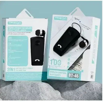 Treqa BT-46 In-Ear Bluetooth-Freisprecheinrichtung Kopfhörer Revers Schwarz