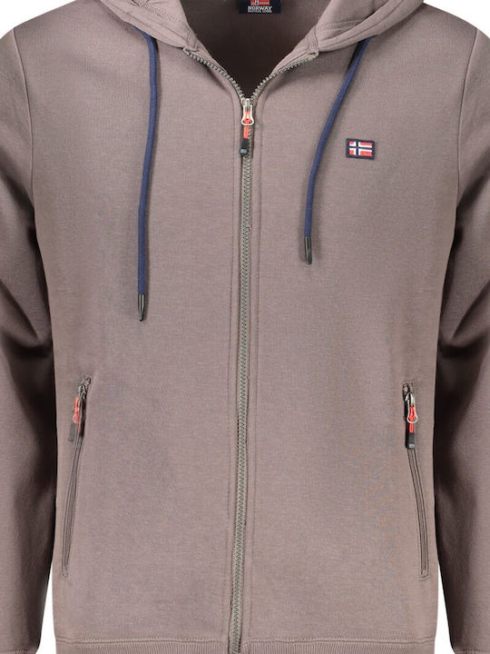 Sweatshirt with Hood Brown