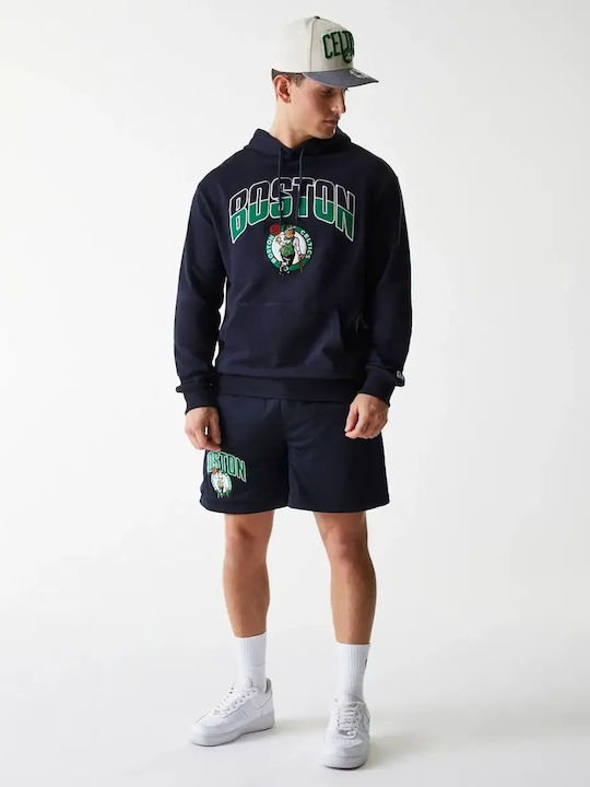 Graphic Φούτερ με Κουκούλα Navy Blue